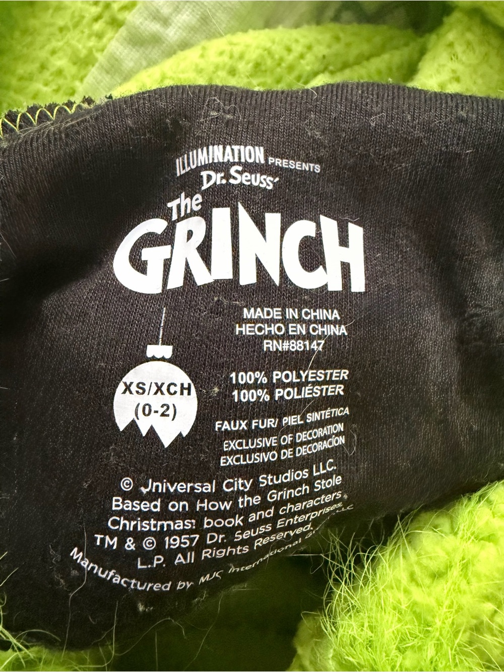 The Grinch Union Suit Pajamas One Piece
Costume Christmas Women XS - Picture 7 of 7